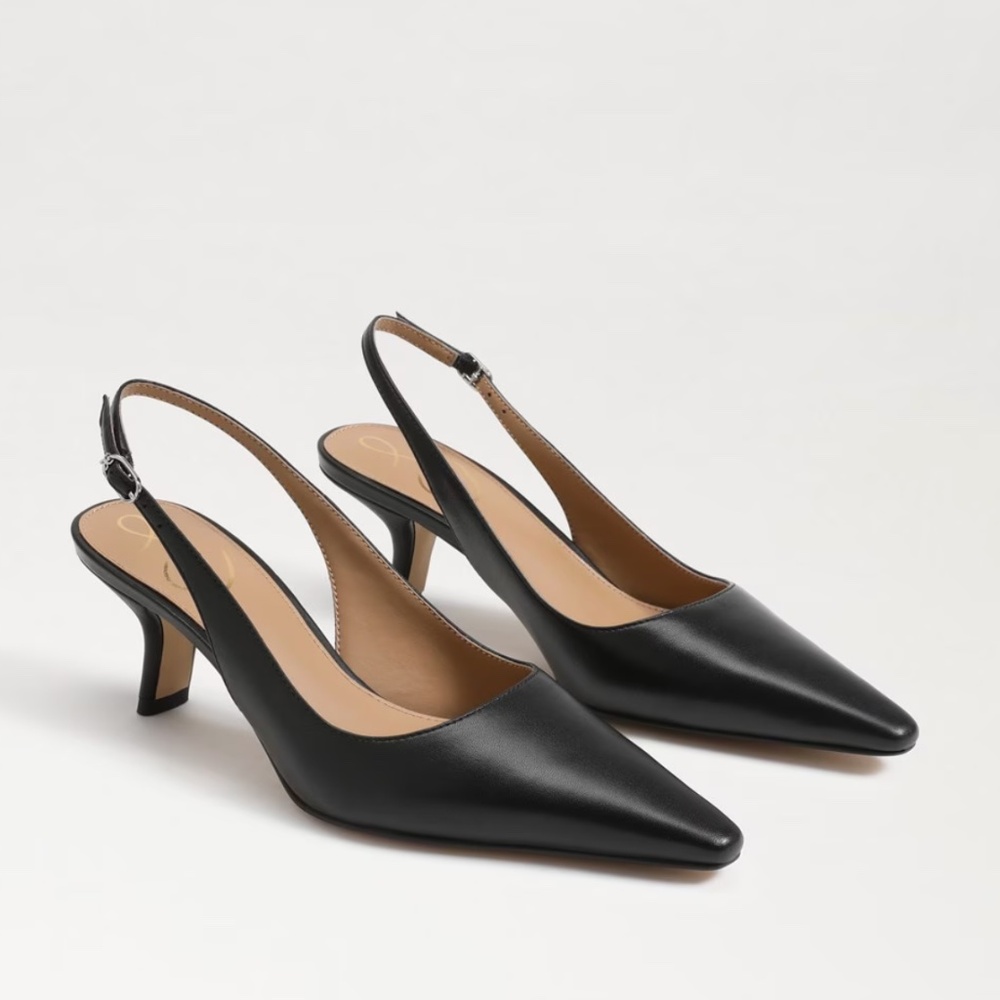 Black SLINGBACK PUMP